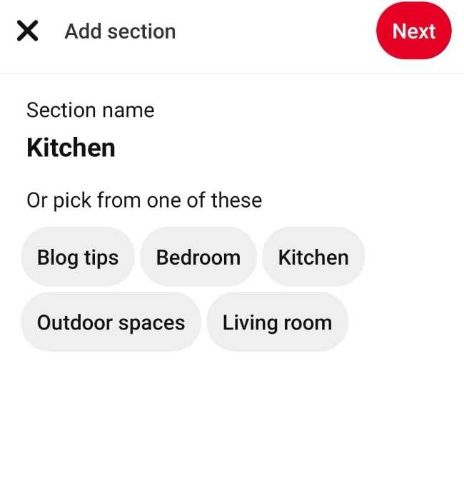 Create a Board Section on Pinterest