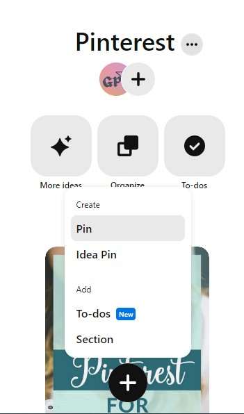 Create a Board Section on Pinterest