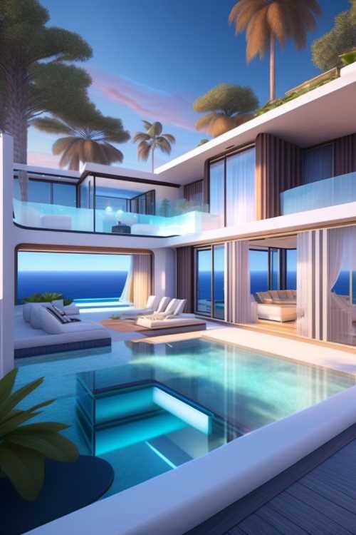 ChatGpt promots for a luxurious Metaverse villa